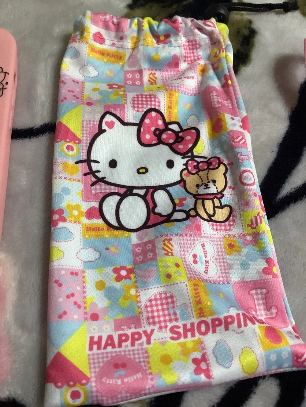 Woman’s Hello Kitty Pink Phone Case, 13 Pro max Pouch, Lanyard & Charm Set
